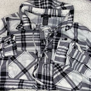 White & black plaid tunic